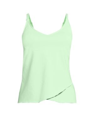 Lands' End Plus Tulip Hem Tankini Top - Green