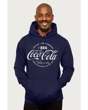 Coca Cola Retro Logo Hooded Sweatshirt - Blue