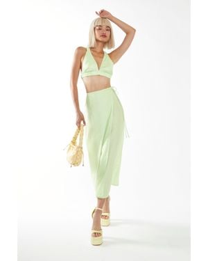 Shnoo Wrap Midi Skirt - Green