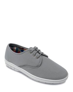 Chums Canvas Wide Fit Lace Up Shoe - Grey