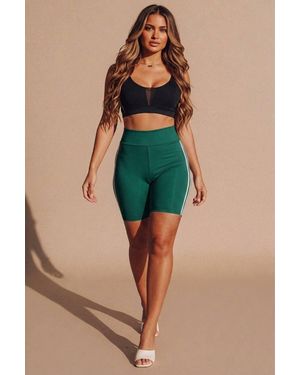 Femme Luxe With High Waist Biker Shorts - Green