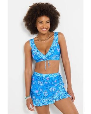 Joe Browns Boho Paisley Frill Swim Skirt - Blue