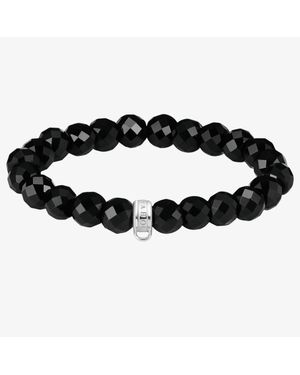Thomas Sabo As We Love 17Cm Oval Obsidian Bead Bracelet X0292-023-11-L17 - Black