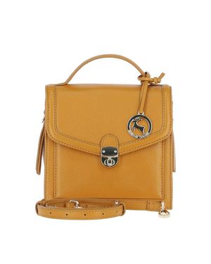 Ashwood Leather Compact Handbag With Detachable Crossbody Strap - Yellow