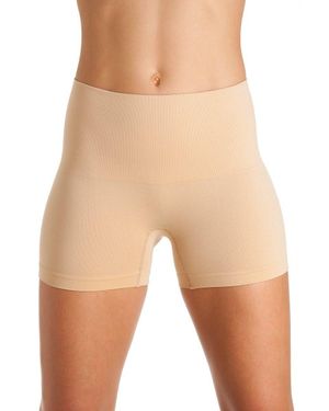 CAMILLE Seamfree Shapewear Two Pack Comfort Control Shorts - Natural