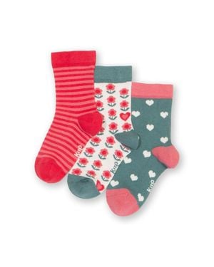 Kite Queen Of Hearts Socks - Red