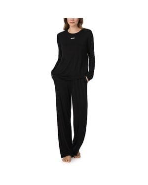 DKNY Next Gen Classics Pull Over Pant Set - Black