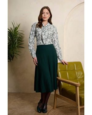Banned Retro Poppy Knit Skirt - Green