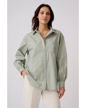 DAMART Stripe Over Shirt - Grey