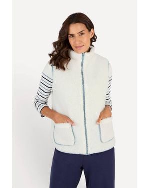 DAMART Reversible Fleece Quilted Gilet - White