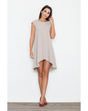 Love Lace Elegant Asymmetrical Airy Evening Dress - White