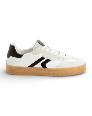 TruClothing Leather Stripe Trainer Trainer Shoes - White
