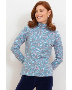 Kite Crawford Roll Neck Jersey Top - Blue