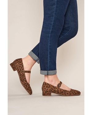Moshulu 'Hebei' Front Buckle Block Heels - Blue