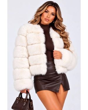 Stylewise Horizontal Panel Faux Fur - Natural