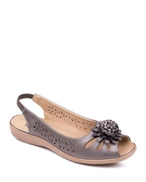 Chums Slip On Open Toe Sandal With Elastic Heel - Pink