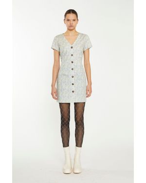 Shnoo Button Front Mini Dress - White