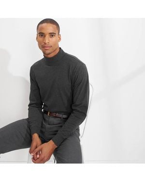 Lands' End Tall Super-T Polo Neck Top - Black