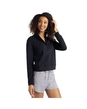 Travis Mathew Cloud Fleece Half Zip Mid Layer - Black