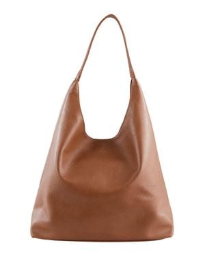 MODISHION Soft Pu Leather Tote Bag - Brown
