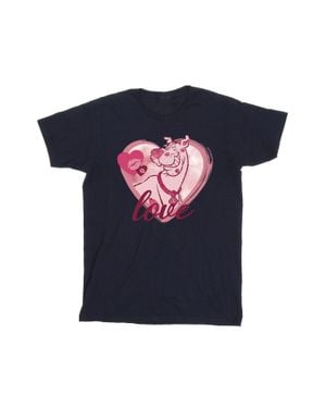 Scooby Doo Love Kisses Cotton T-Shirt - Blue