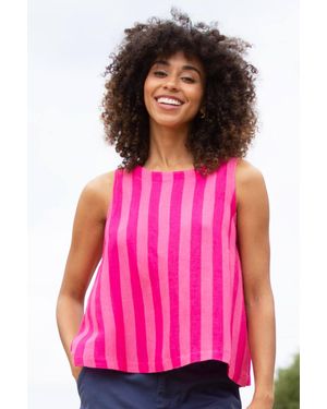 Kite Askerswell Sleeveless Woven Top Azalea Stripe - Pink