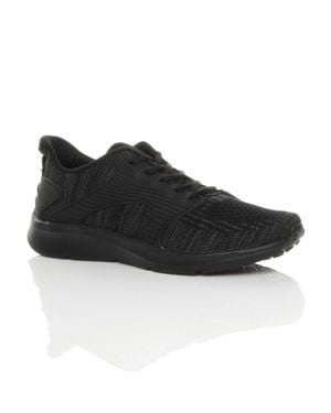 AJVANI Flat Heel Lace Up Trainers - Black