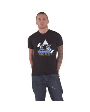 Pink Floyd Dark Side Of The Moon 50 Years Melting Clocks T-Shirt - Black