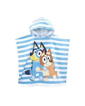 Bluey Hooded Poncho Towel - Blue