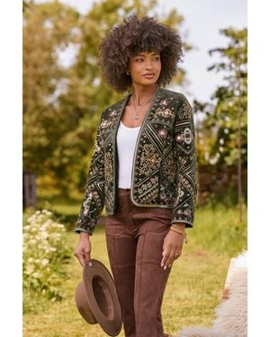 Joe Browns Bella Boutique Embroidered Edge To Edge Jacket - Yellow
