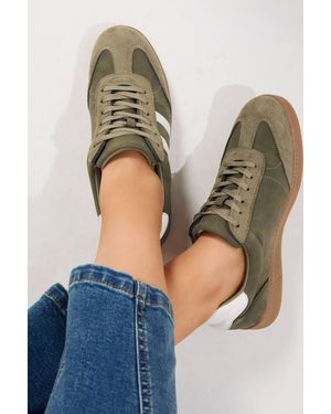 Yours Side Stripe Trainers - Blue