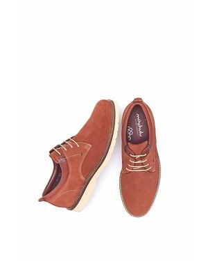 Moshulu 'Peat' Lace Up Suede Derby Shoes - Red