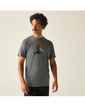 Regatta Fingal Short Sleeved Marl Graphic T-Shirt - Grey