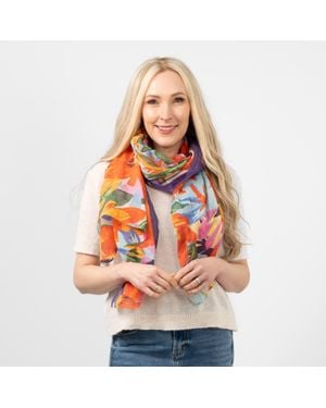 SARTA Farrah Lightweight Cotton Scarf - Purple