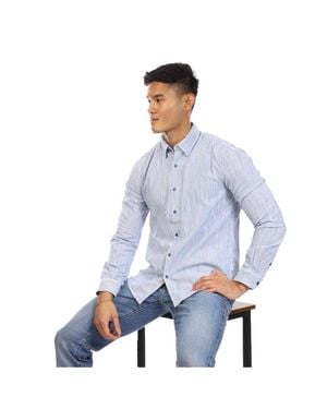 Peter Werth Regular Long-Sleeved Shirt - Blue