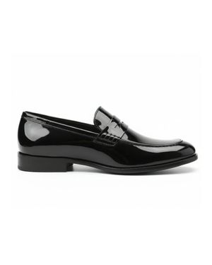 TruClothing Slip-On Penny Loafers Classic Faux Leather Dress Shoes - Black