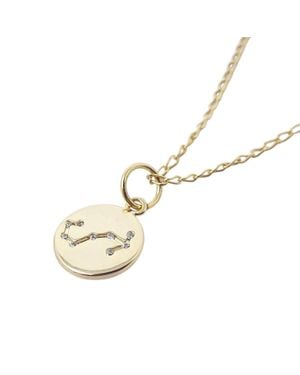 Harfi Scorpio Plated Constellation Star Map Pendant Charm Necklace - Metallic
