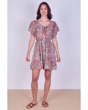 ELAINA FASHION Effortless Boho Style With Paisley Print - Red