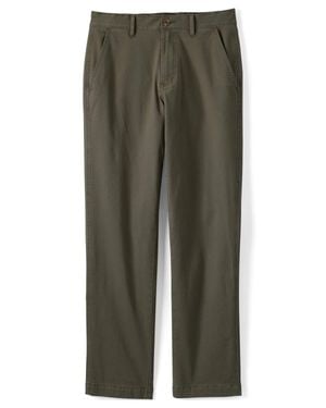 Lands' End Comfort Waist Classic Fit Flannel Lined Stretch Chinos - Green