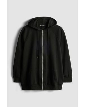 Yours Zip Through Hoodie - Black