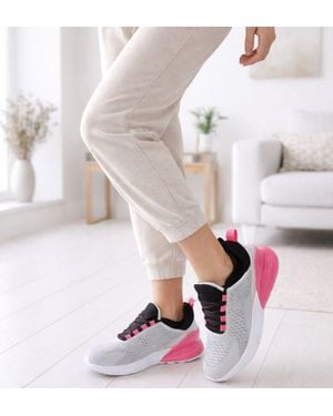 Absolute Footwear Lace Up Lightweight Running Breathable Sports Trainer - White