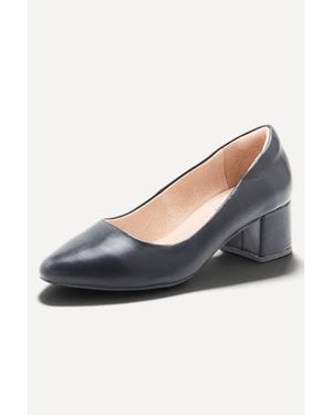 DAMART Block Heel Court Shoe - Blue