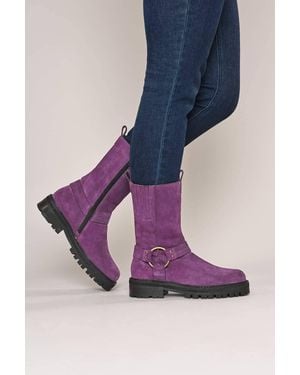 Moshulu 'Firth' Squared Toe Biker Boot - Blue