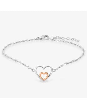 Rosa Lea Double Heart Bracelet Am-2Thb027806 - Metallic