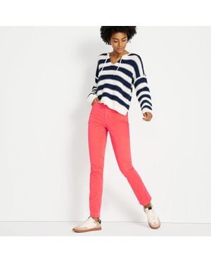 Lands' End Slim Leg Five Pocket Slimming Chinos - Red