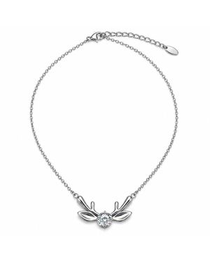 BluCore Adjustable Deer Antler Pendant Necklace - Metallic