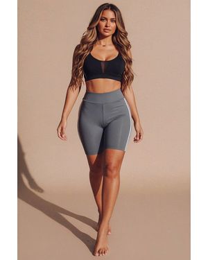 Femme Luxe With High Waist Biker Shorts - Brown