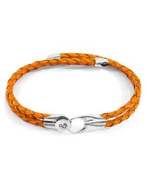 Anchor and Crew Conway & Braided Leather Bracelet - Metallic