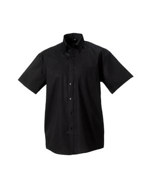 Russell Collection Ultimate Short-Sleeved Shirt - Black