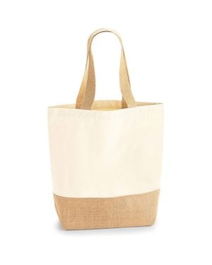 Westford Mill Jute Base Canvas Shopper - Natural